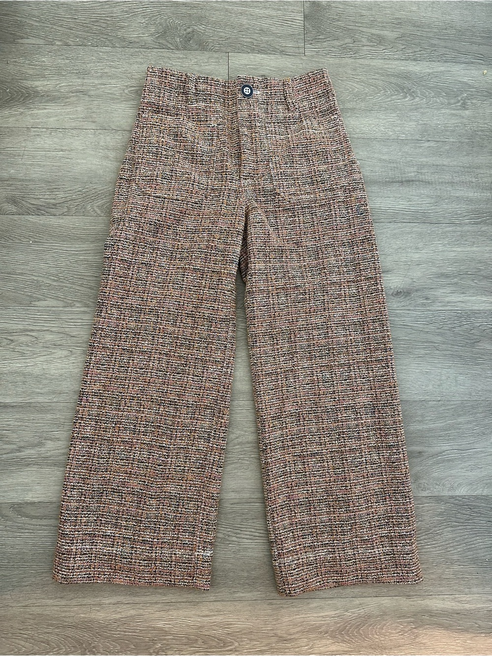 The Colette Tweed Crop Wide-Leg Pants by Maeve - Picture 4 of 5